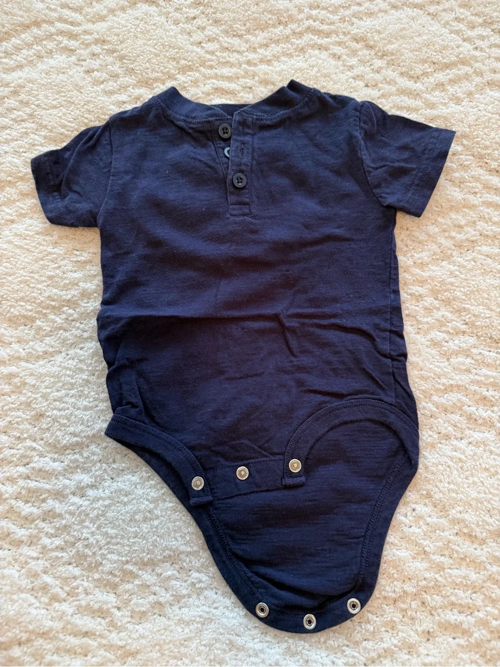 Carter's Navy Bodysuit with Green Printed Short Overalls
